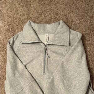 Lululemon Athletica Light Gray Quarter Zip Sweatshirt